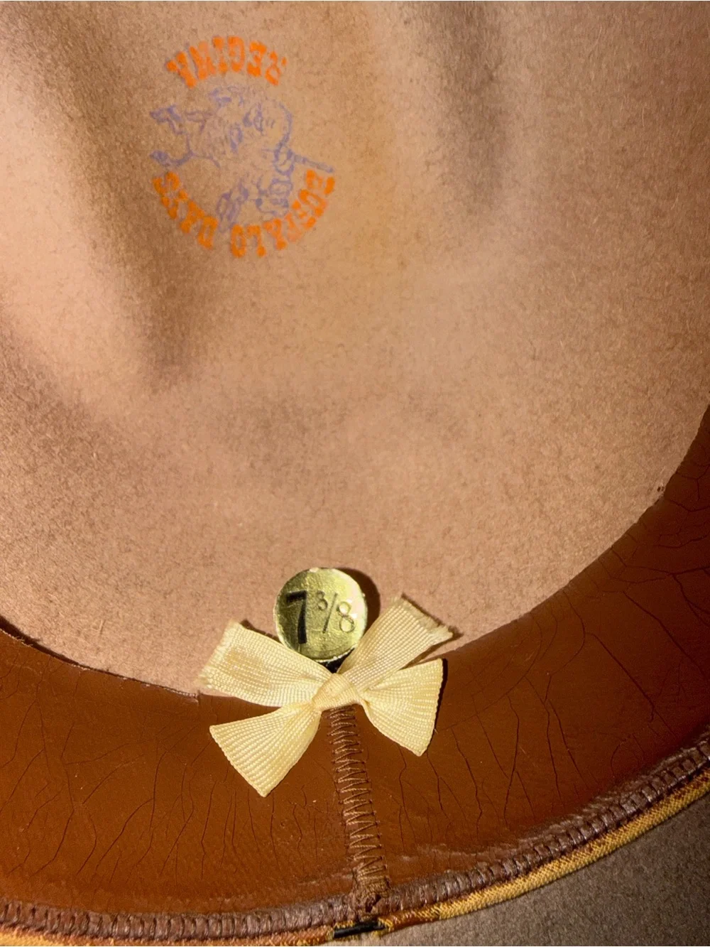 Neutral Buffalo days Regina Tan Felt Ranch Hat with Decorative Cord 7 3/4